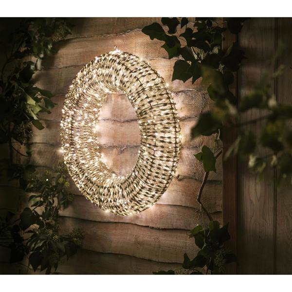 GlitterTwist Gold Wreath 40cm LV
