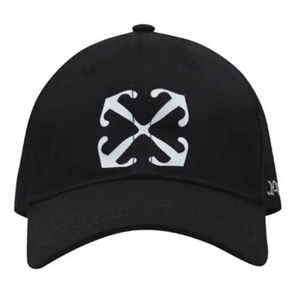 Off-White Arrow Cotton Baseball Cap - Black