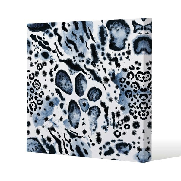 Benjamin Tate Design Blue Leopard Print (Canvas Print)