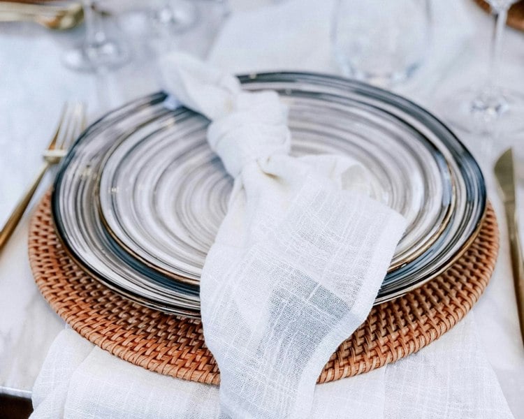 Round Rattan Wooven Placemats Brown From What a Host Home Decor