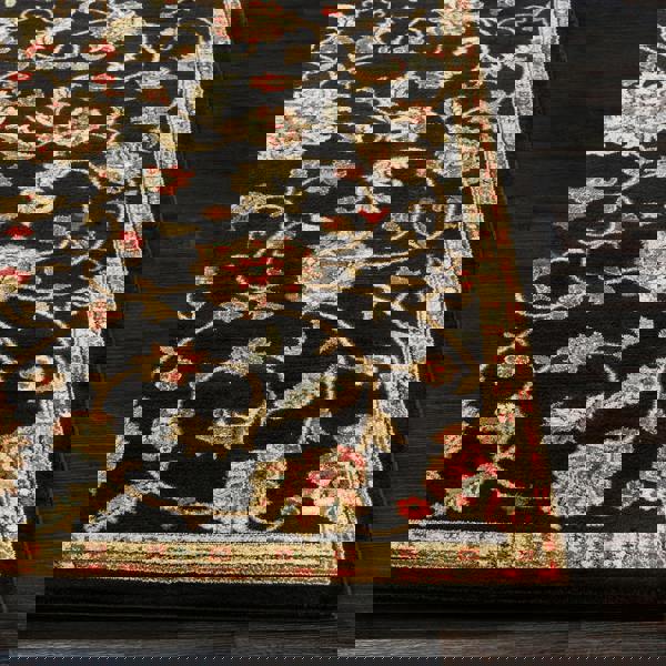 Livabliss Riley-Vintage Black Brown Beige Traditional Boho Rug