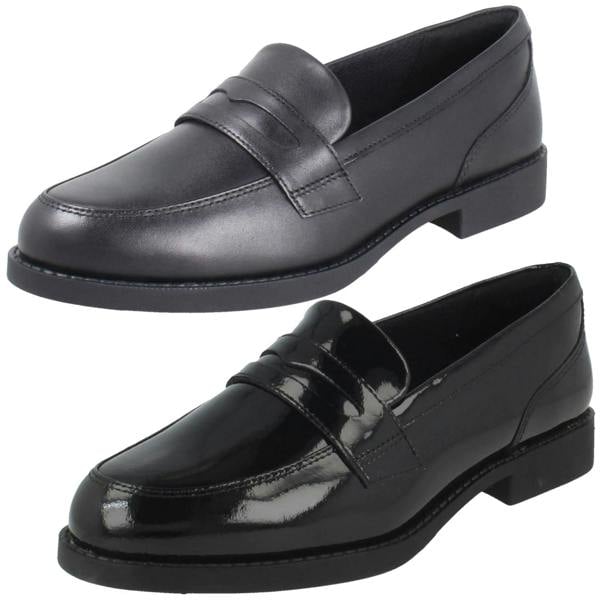 Clarks Girls Clarks Penny Loafer School Shoes Tapa Edge
