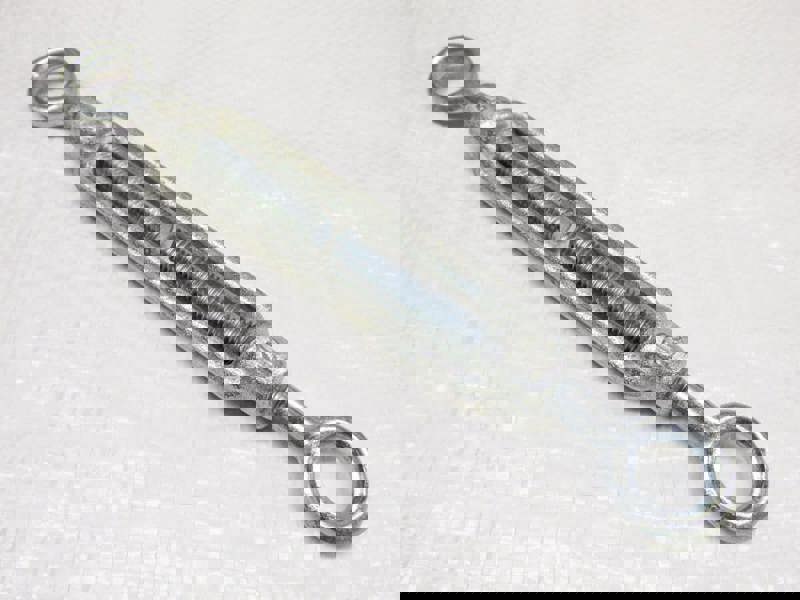 x1 M33 Galvanised Forged Straining Screw Eye Eye - Caravan Turnbuckle Open Body