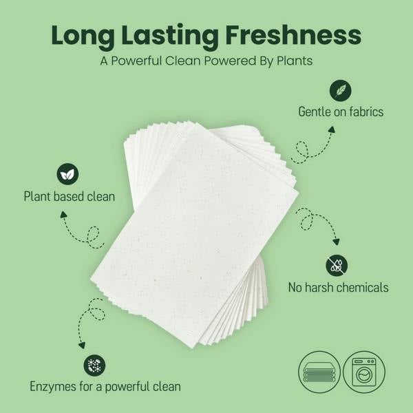 Green Edge 360 Forest Fresh Eco Friendly Laundry Detergent Sheets