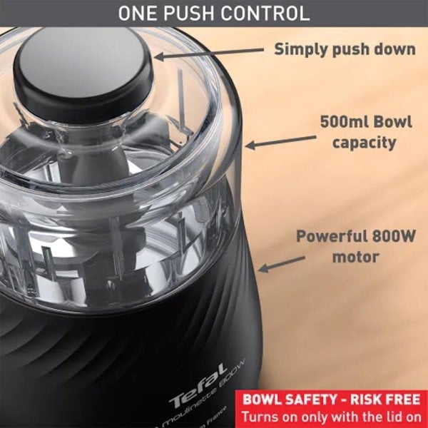 Tefal Eco Respect Moulinette MB710840 Mini Chopper 800W 0.5L Black
