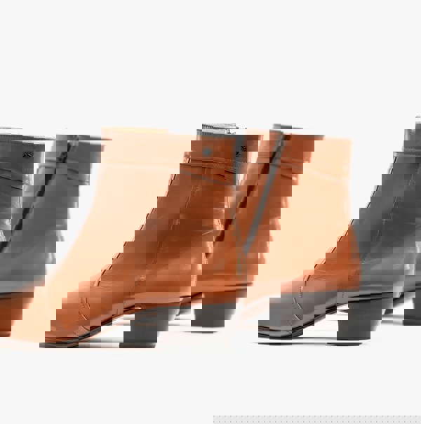 Club Cubano EMMANUEL Mens Leather Cuban Heel Boots Cognac