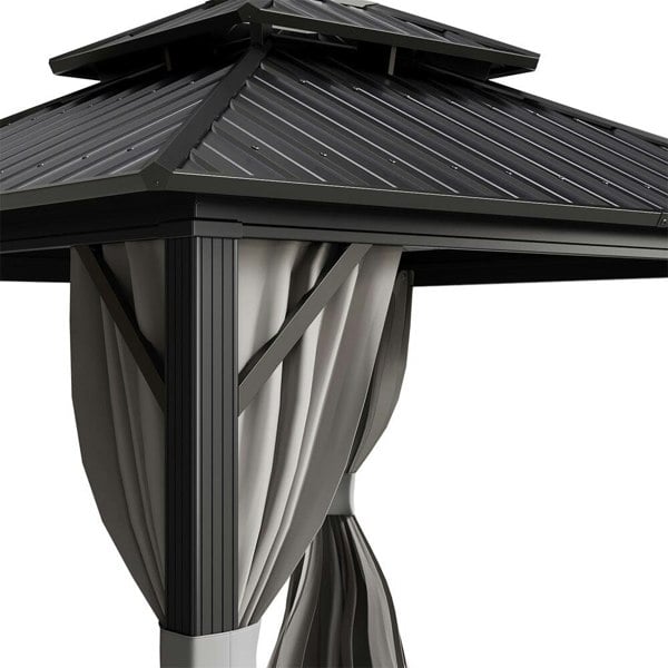 10×10ft/10×12ft Hardtop Patio Gazebo Living and Home 