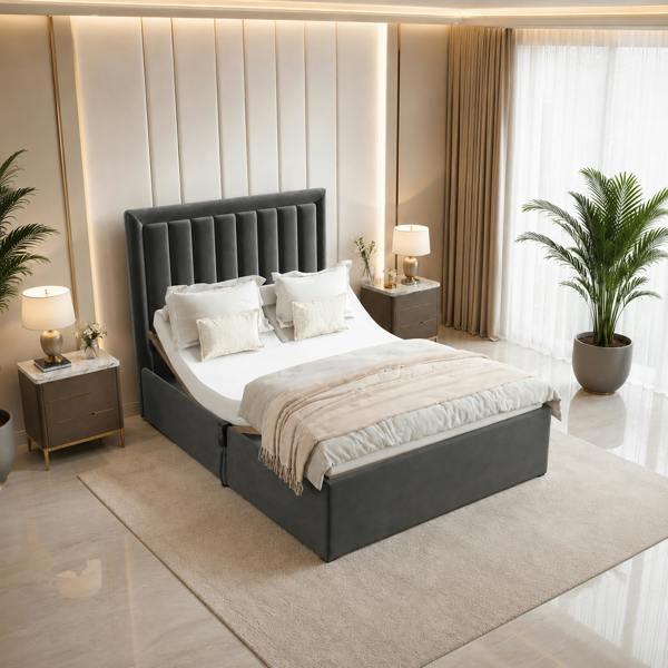 Paradise Beds Swan Electric Adjustable Bed with Mattress and Headboard