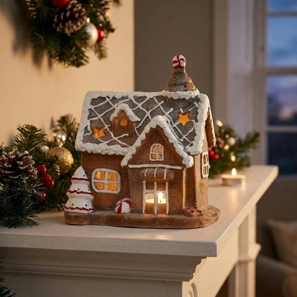 Garden Greatness Light Up Gingerbread House Ornament