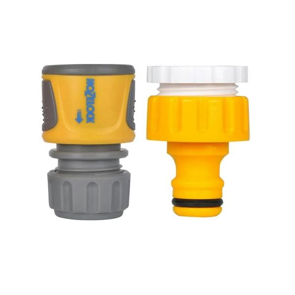 Hozelock Threaded Soft Touch Hose Connector - Yellow/Grey/White - 