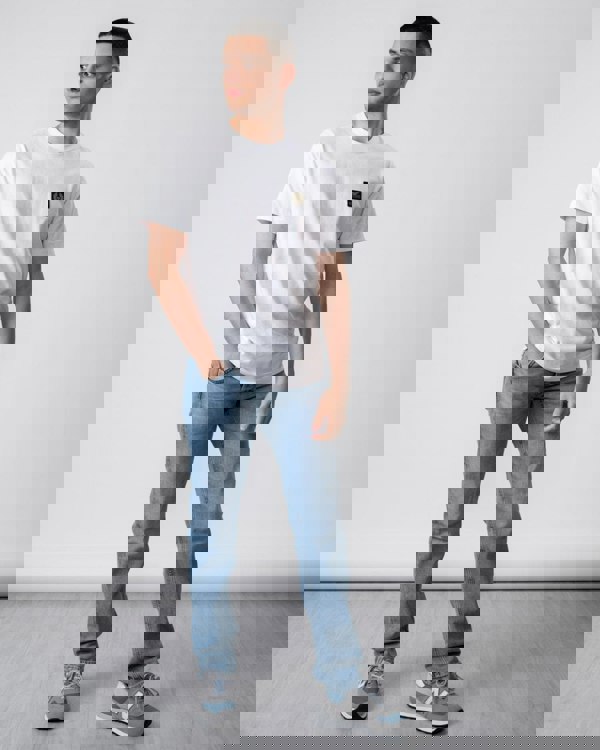 Belstaff Short Sleeved Mens Logo Patch T-Shirt - White