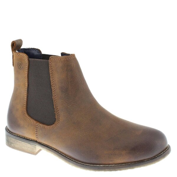 Frank James Aintree Ladies Leather Pull On Chelsea Boots - Echo Brown