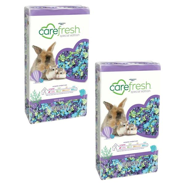 2 Bags 10L Each (20 Litres In Total) Small Dust-Free Sea Glass Natural Paper Pet Bedding With Odour Control