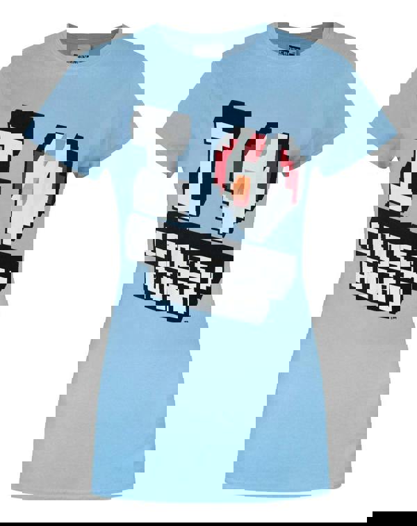 Crossy Road Womens Blue Logo Short Sleeved T-Shirt