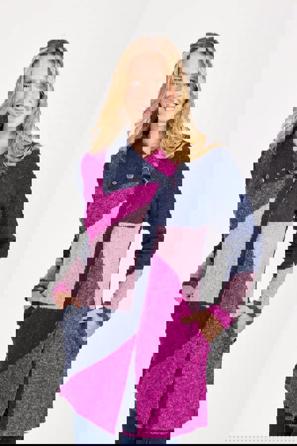 Mudflower Colour Block Coatigan