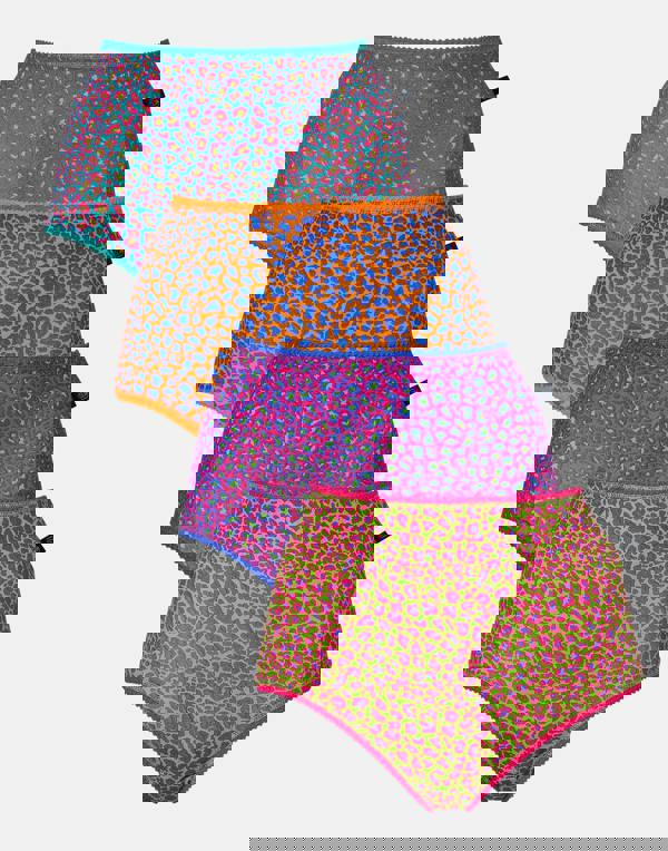 British Boxers Multipack 4 Pairs of Women's Bamboo Full Briefs – Wild Cat