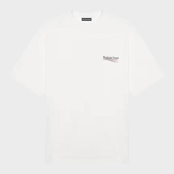 Balenciaga Logo Political Campaign T-Shirt White