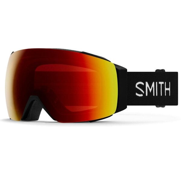 Smith Ski Goggles I/O Mag 0JX 6K Black ChromaPop Sun Red Mirror & CP Storm Yellow Flash