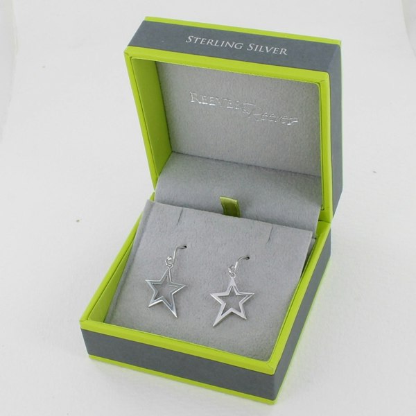 Sterling Silver Duet Star Earrings - Reeves & Reeves