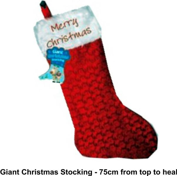 88cm Red Velvet Christmas Stocking Sack, 2 Pack Decorative Santa Bag for Festive Displays image 4