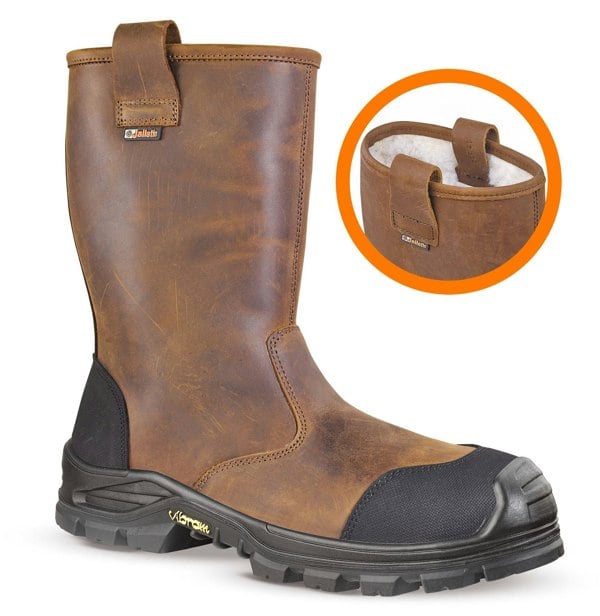 Jallatte Jalbox JJE19 Vibram Brown Safety Work Fleece Mens Leather Rigger S3 Toecap