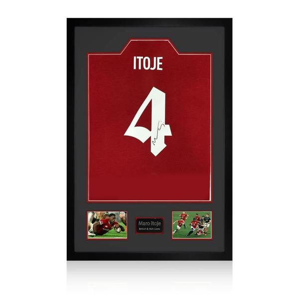 Maro Itoje Signed British & Irish Lions 2025 Shirt Premium Frame