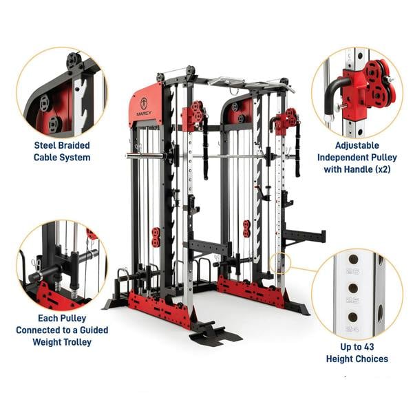 Marcy SM7553 Smith Cage Machine Linear Bearings Utility Weight Bench