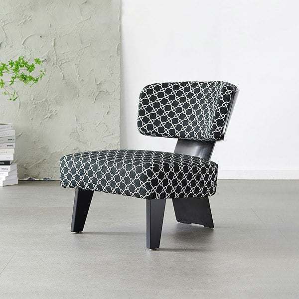 Nascimento Patterned Accent Chair, Black-Rit Concept-Rit Concept