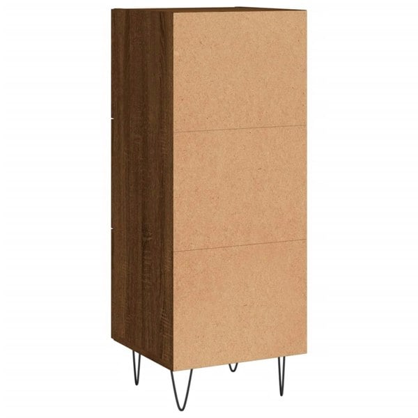 Berkfield Sideboard Brown Oak 34.5x34x90 cm Engineered Wood