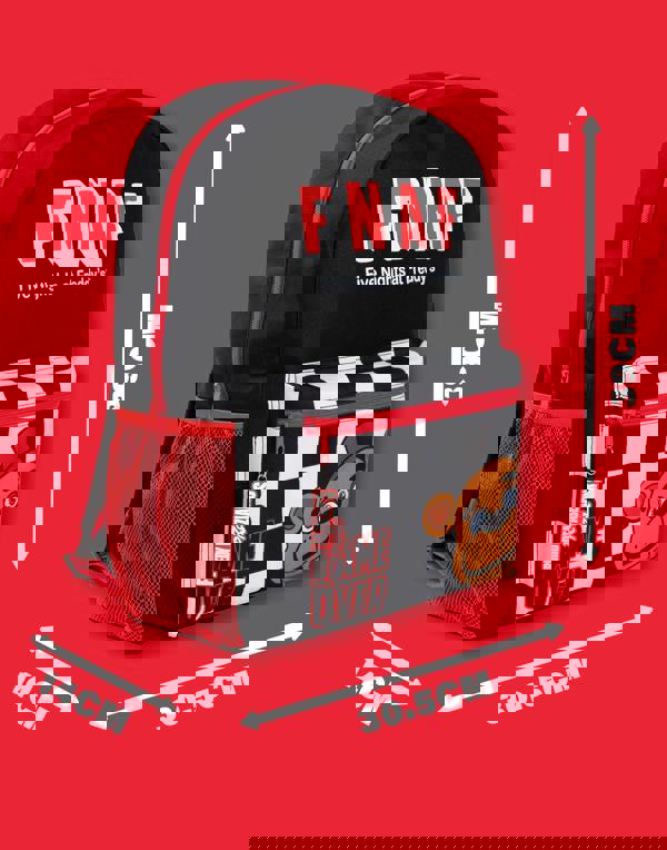 Five Nights At Freddy's Unisex Kids Black Front Printed Backpack (One Size)