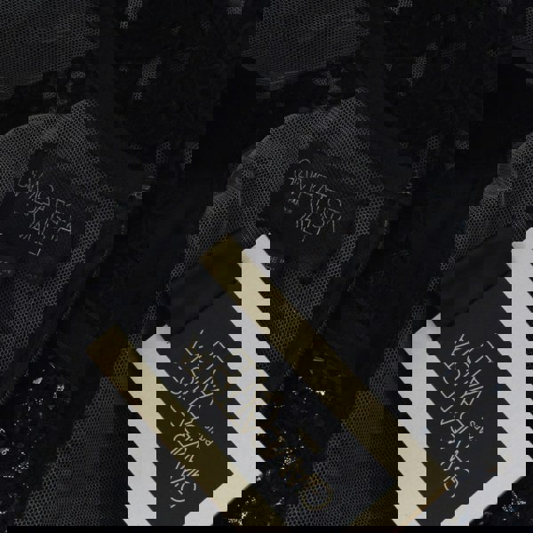 Giambattista Valli tweed, lace and mesh skirt in black, white and gold