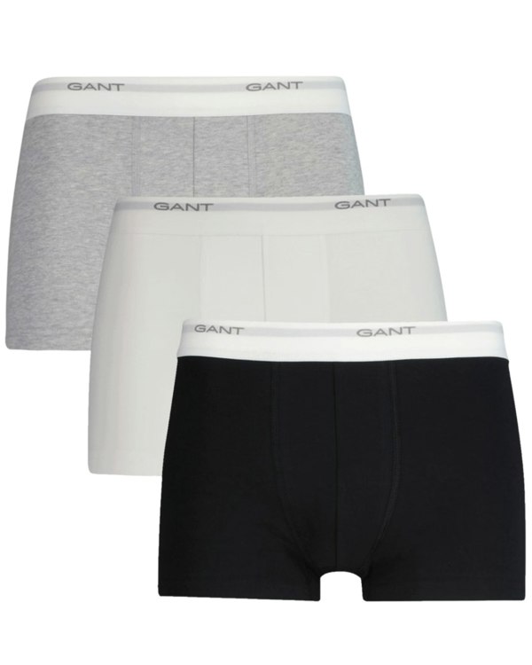 GantTrunks 3 - pack3 - Pack Core Logo Boxer Trunks, Black/White/GreyBoxers & Briefs