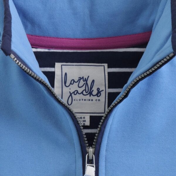 Lazy Jacks LJ3 - Ladies 1/4 Zip Sweatshirt - Blue