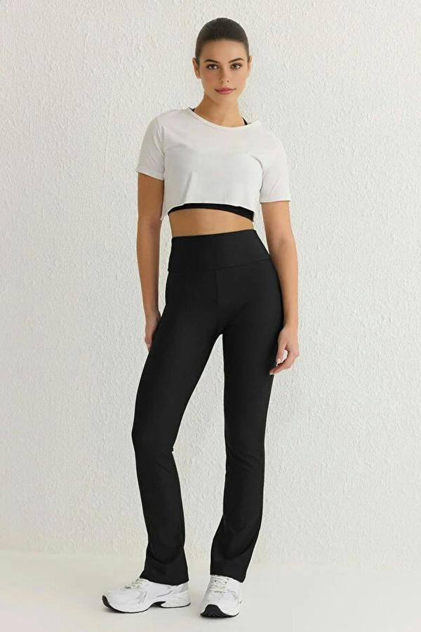 WOVCOR Straight Cut Slimming Knit Sports Leggings