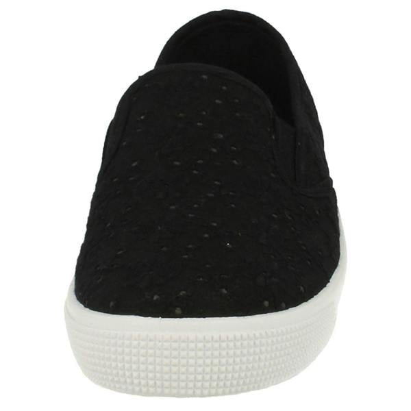 Spot On Ladies Spot On Slip On Plimsolls