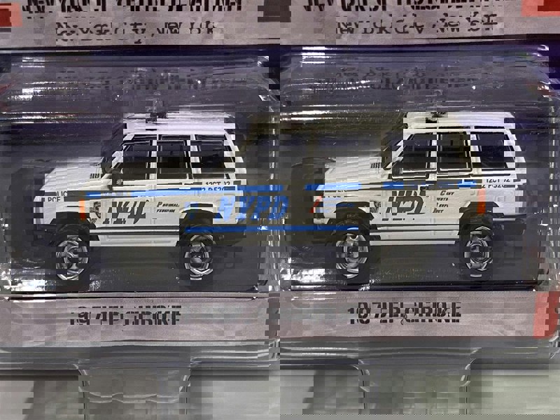 1997 jeep cherokee new york city police 1:64 greenlight 42960c