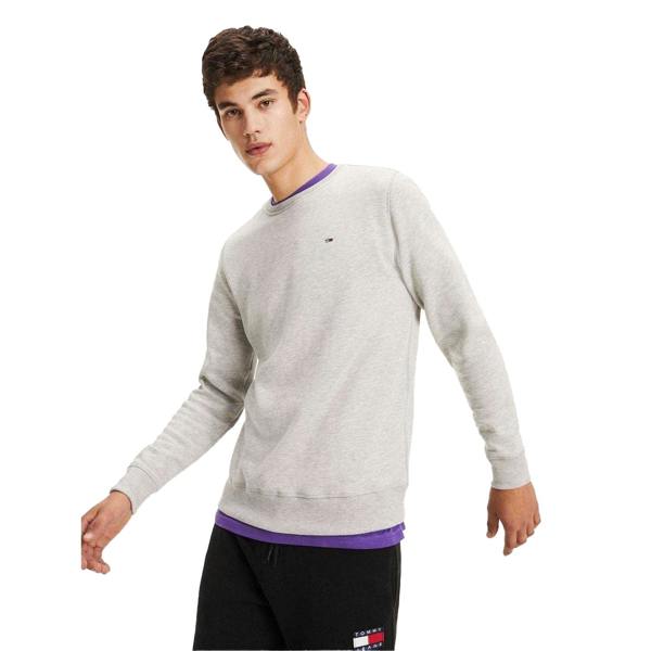 Tommy Jeans Mens Fleece Lined Sweatshirt - Grey Heather - 
