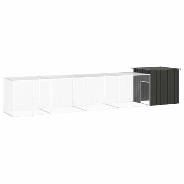 Berkfield Chicken Cage Anthracite 500x91x100 cm Galvanised Steel
