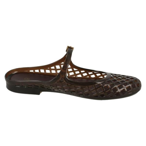 Spot On Ladies Spot On Flat Jelly Mesh Mule Sandals F00503
