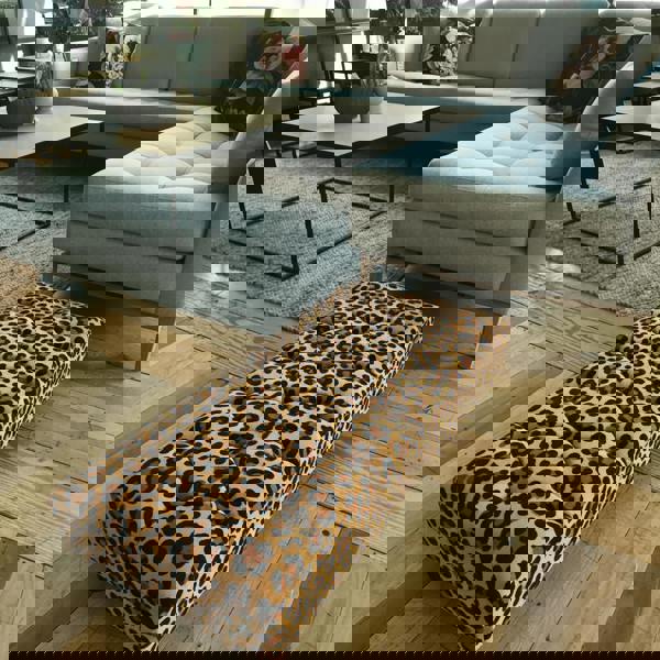 Handmade plain velvet deep buttoned ottoman UK
