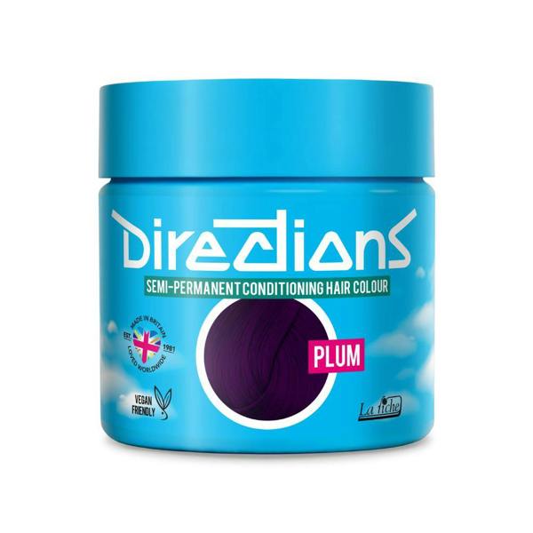 Directions 4 x La Riche Directions Semi-Permanent Hair Color 100ml Tubs - Plum