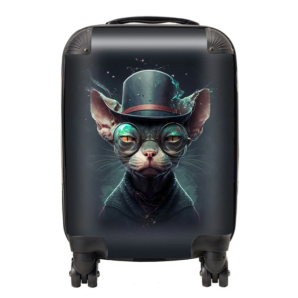 Warren Reed Sphynx Cat With Glases Splashart Suitcase