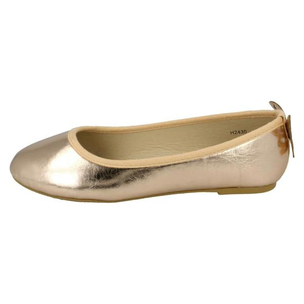 Spot On Girls Spot On Butterfly Heel Trim Ballerinas