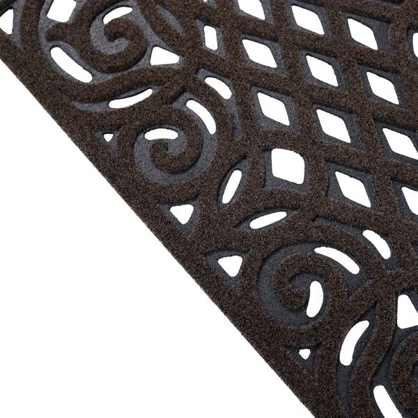 Nicoman Victorian Style Eco Outdoor Door Mat - Chocolate
