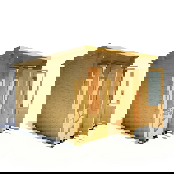 Shire 11x8 Edgefeild Log Cabin 19mm interlock Cladding - Best Shed