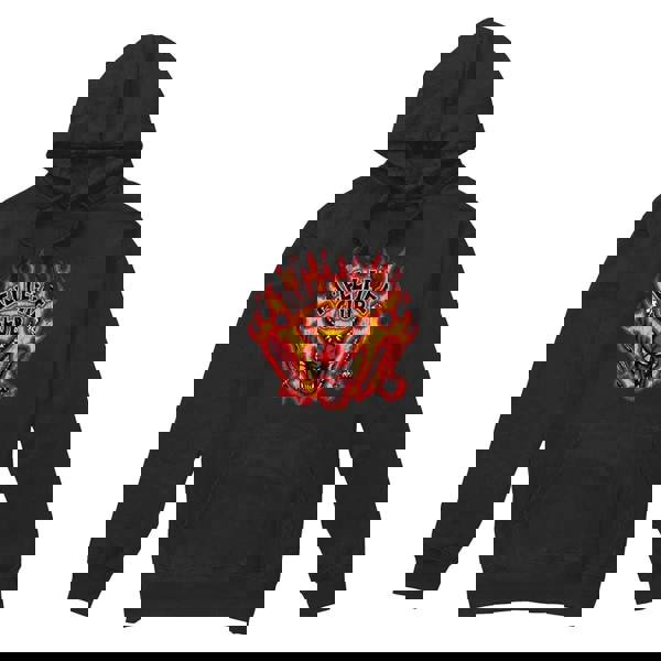 Stranger Things Unisex Adult Hellfire Club Flames Hoodie - Black - 