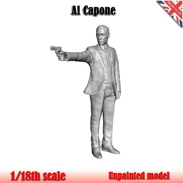 a statue of a man holding a gun