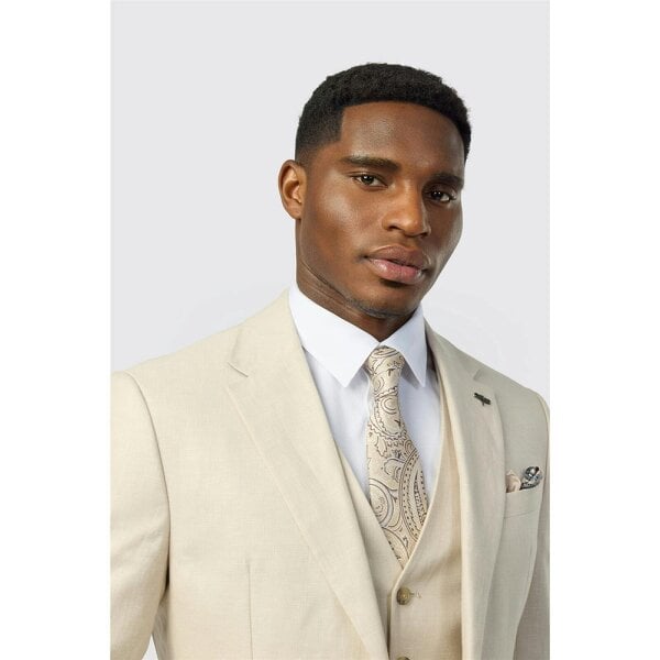 Ted Baker Tailored Fit Stone Linen Cotton Jacket