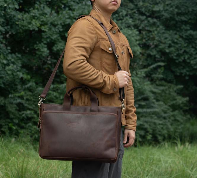 Touribag Genuine Leather Urban Business Laptop Bag