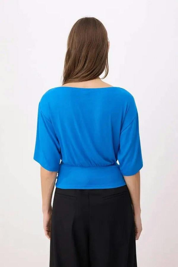 Asymmetric Neck Regular Fit Soft Touch Knit Blouse